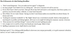 catchy dating profile headlines examples